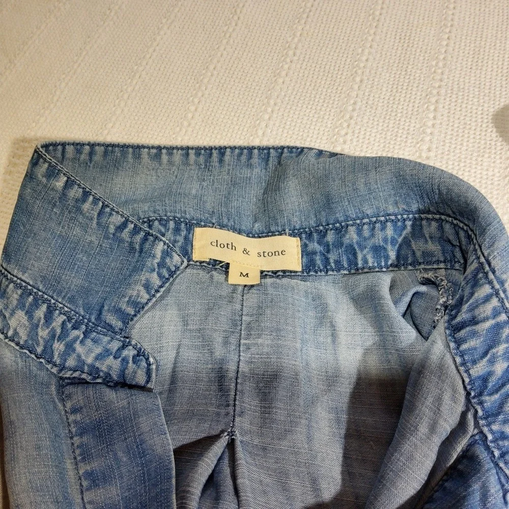 Cloth &‎ Stone Blue Long Sleeve Button Down Shirt